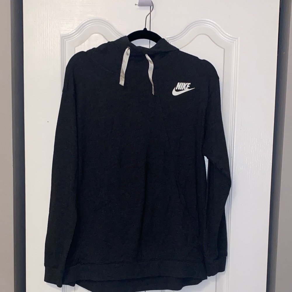 Nike Charcoal Hoodie with White Logo